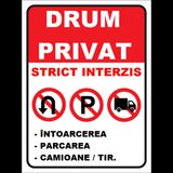 Placuta reflectorizanta pentru drum privat intoarcerea parcarea camioane tir